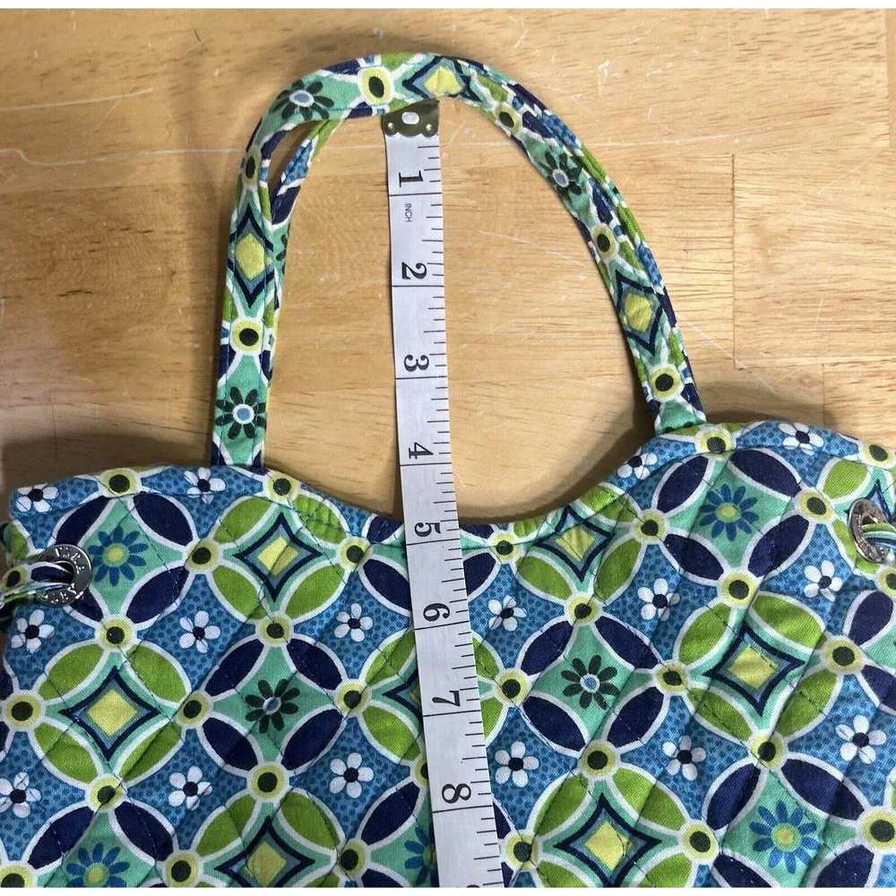 Vera Bradley Daisy‎ Small Handbag Purse Blue Green
